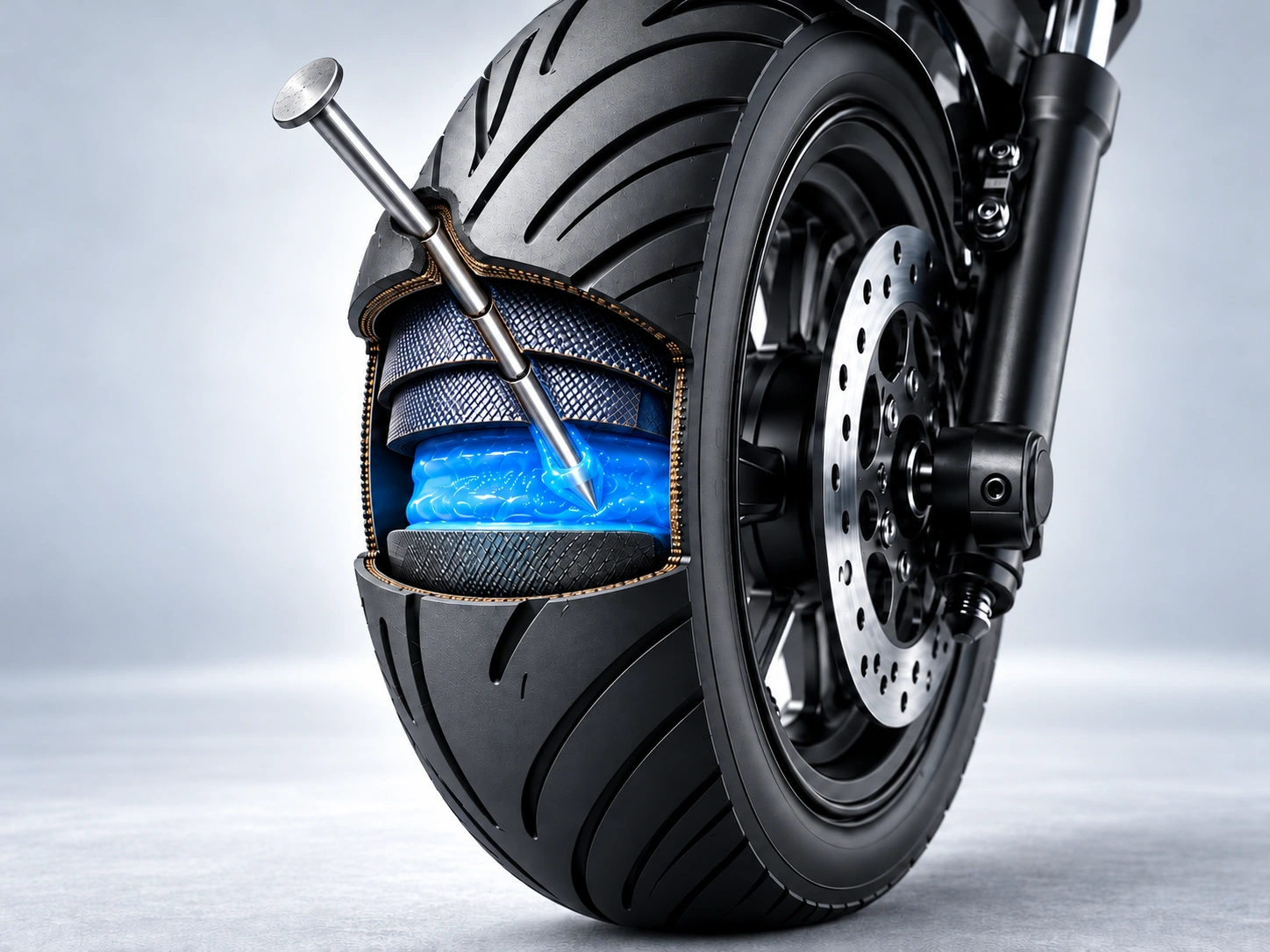 Intelligent self-sealing tyres